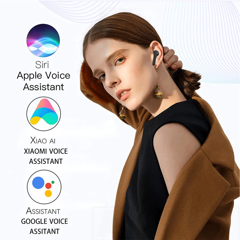 Беспроводные наушники TRER Hi Fi Bluetooth голосовой помощник Tws 5 0 шумоподавление auriculares