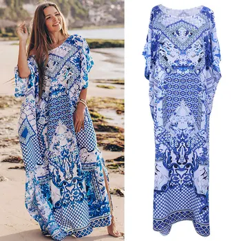 

Pareo Beach Wear Beachwear Women 2020 Summer Dress May Female Plus Size Bikinis Cover Up New Cotton Were Located Sun Protective
