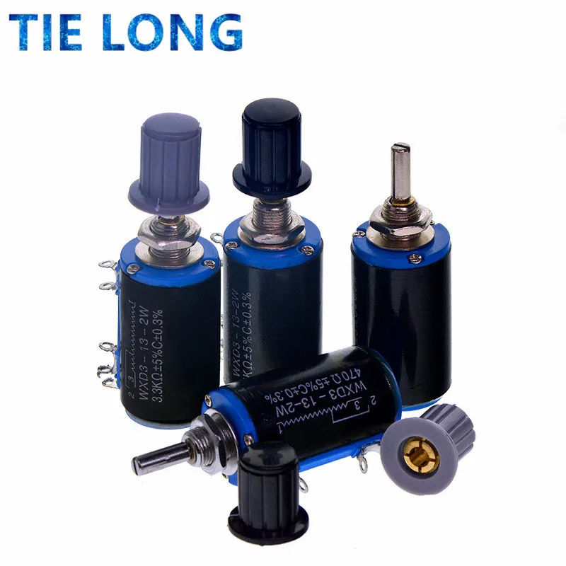 WXD3-13-2W 100-100K/ Ohm Precision Multiturn Potentiometer WXD3 1K10K Knobs Hat - Foto 9