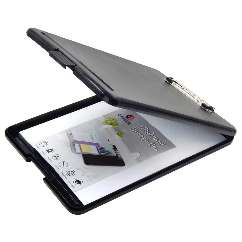 A4 Clipboard Box File Durable Waterproof Document Filing Storage Case Office Supplies file box organizer