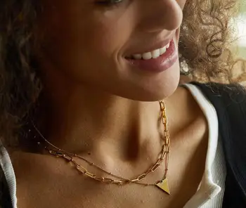 

100% Real 925 Sterling Silver Necklace For Women Retro Rose Gold Clavicle Chain Personality Fashion Valentine'S Day Gift Jewelry