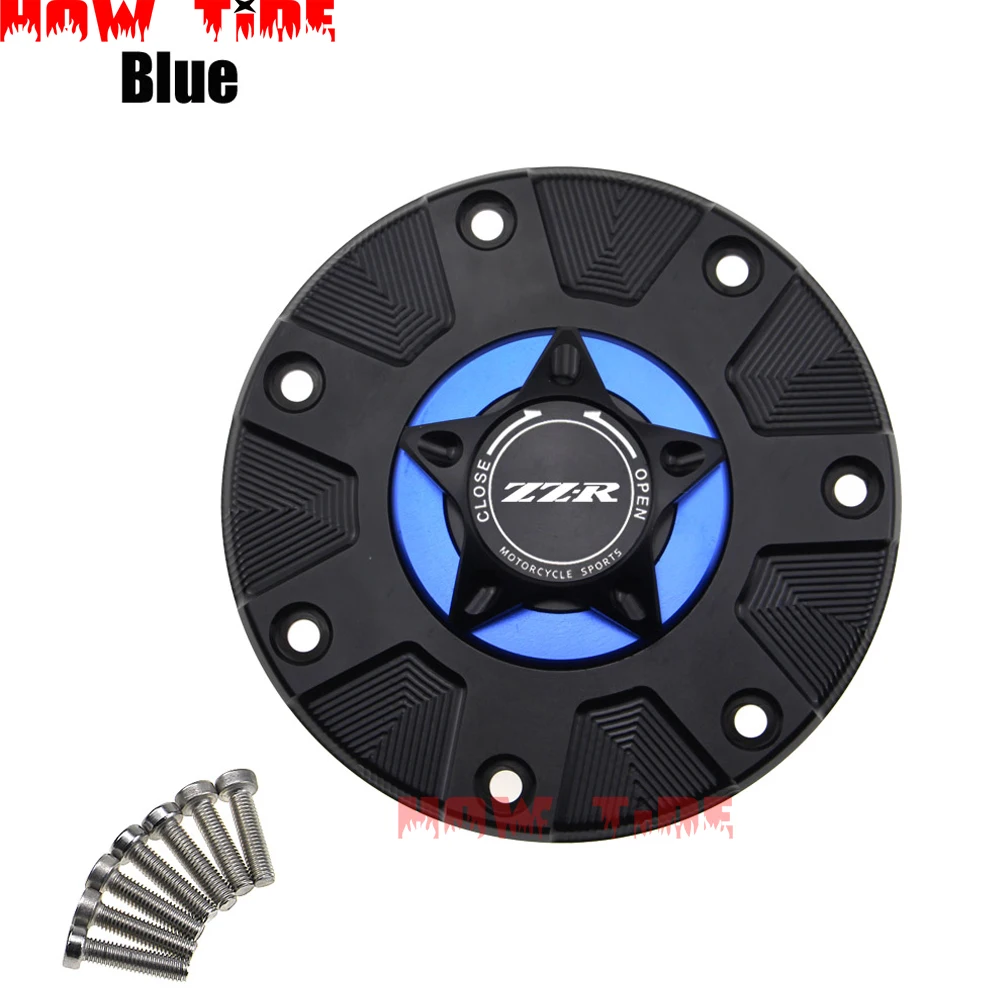 ZZR крышка газового топливного бака для Kawasaki ZZR400 ZZR600 ZZR1100 1993-2006 аксессуары для мотоциклов CNC алюминиевая масляная крышка мотоцикла