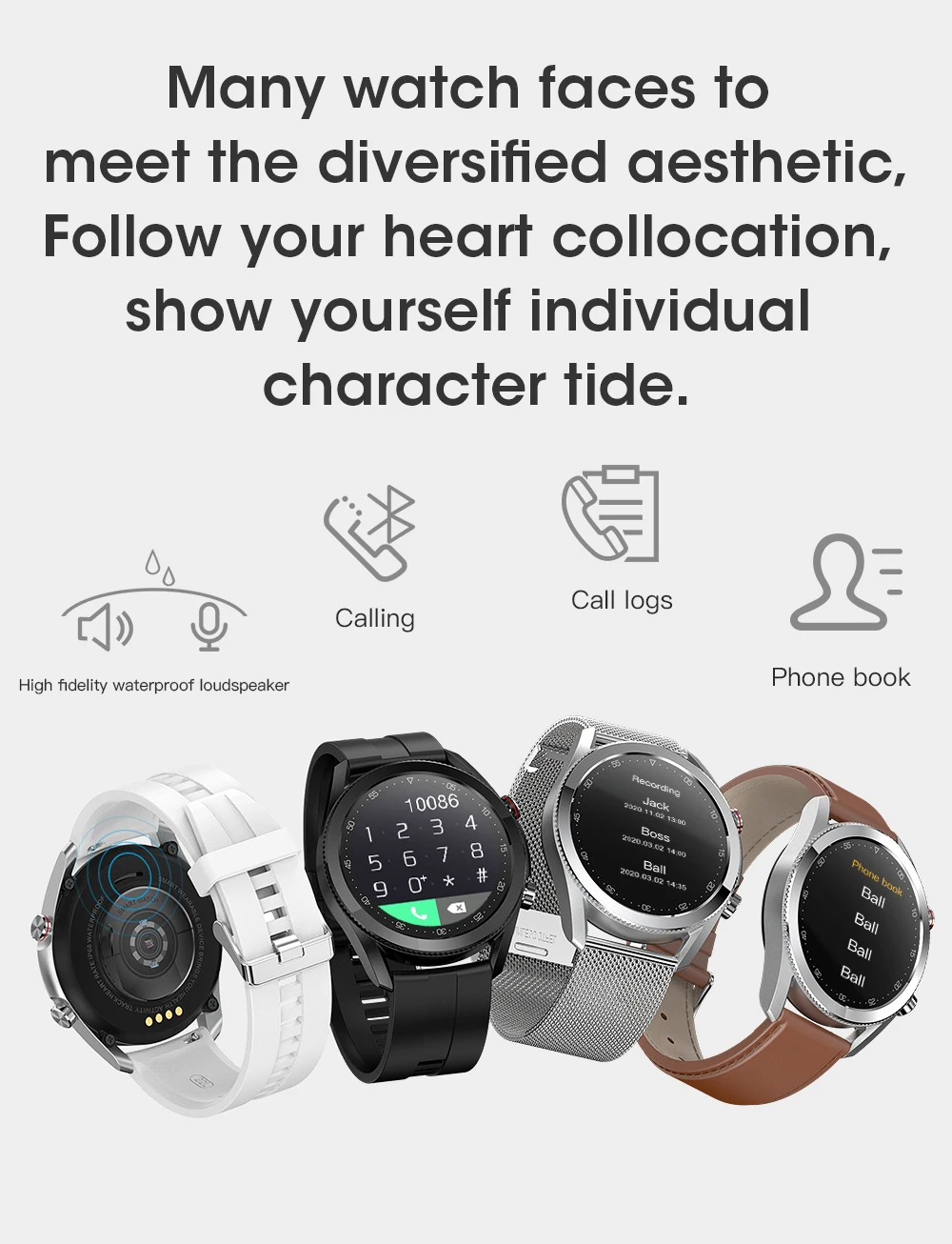 smartwatch à prova d'água com bluetooth, monitoramento
