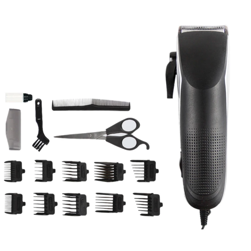 

EU Plug Men's Hair Clipper Beard Trimmer Barber Kit Professional Multi-Function Barber Scissors Automatic Razor Blade Oil Head