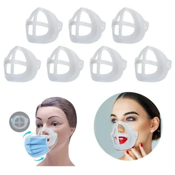 

3D Silicone Face Mask Bracket Internal Support Frame for Mask Holder Breathable Face Reusable Face Lipstick Protector Protection