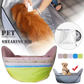 

Pet Hair Cutting Bib Tool Home Grooming Dog cat Apron Prevent Hair Falling Shearing Bib Shaving Storage Bib Dog Tool Accessories