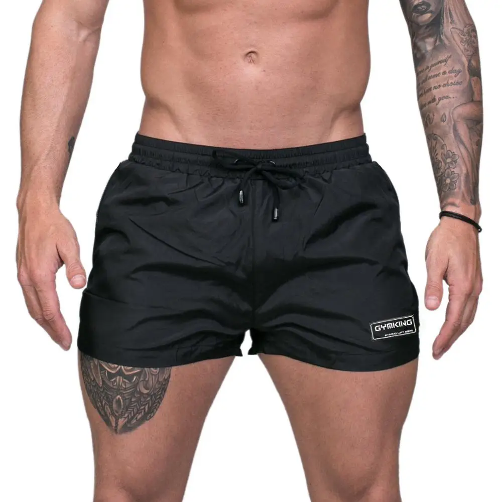 Спортивные мужские шорты, быстросохнущие, для тренировок, упражнений, пробежек, тренажерных залов, мужские шорты со встроенным карманом