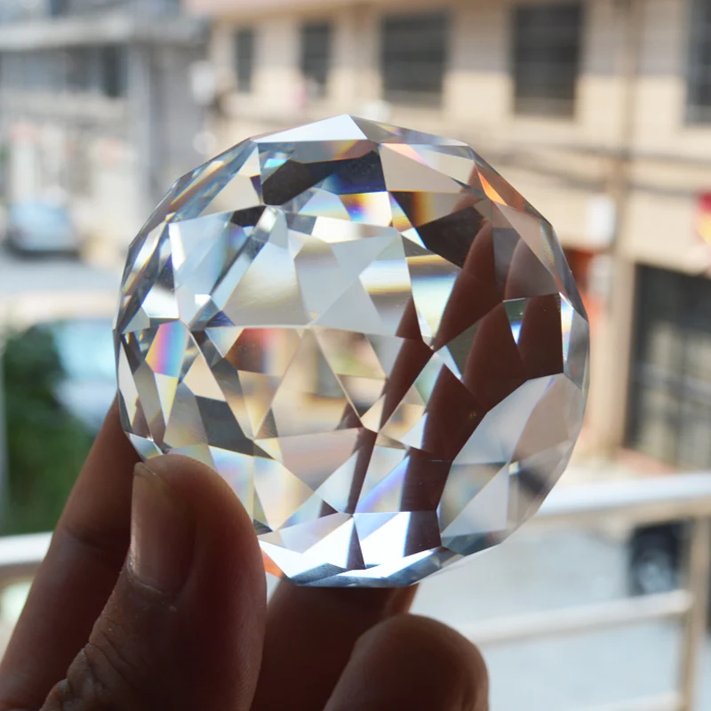 6 см кварцевый хрустальный шар стеклянный Ограненный стеклянная сфера минералы