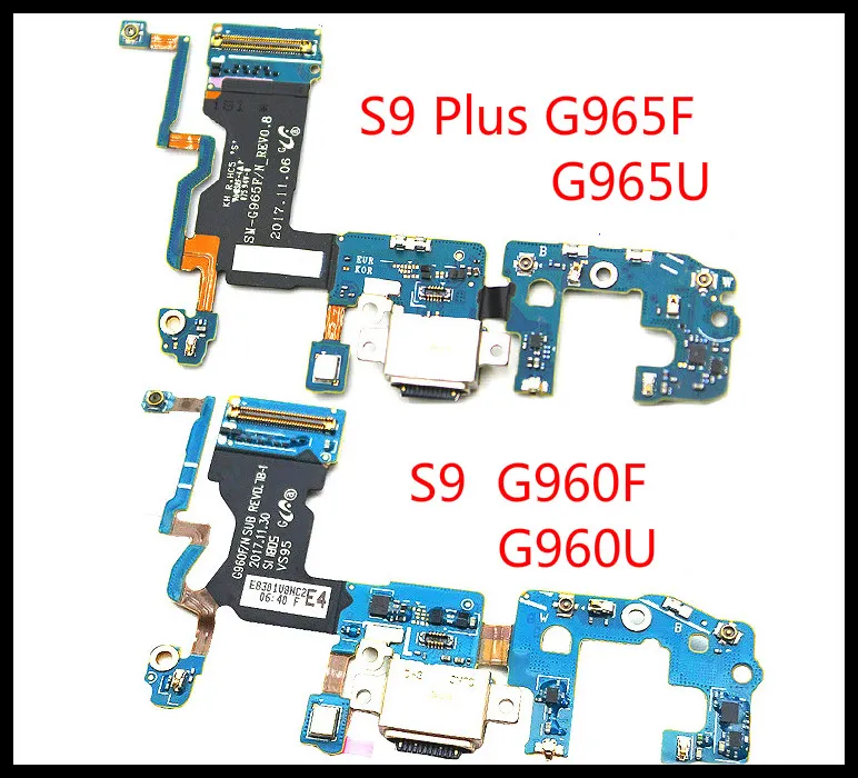 Для samsung Galaxy S9 Plus G960F G965F USB Гибкий кабельный порт зарядное устройство разъем док-станция вилка плата компонент запасные части