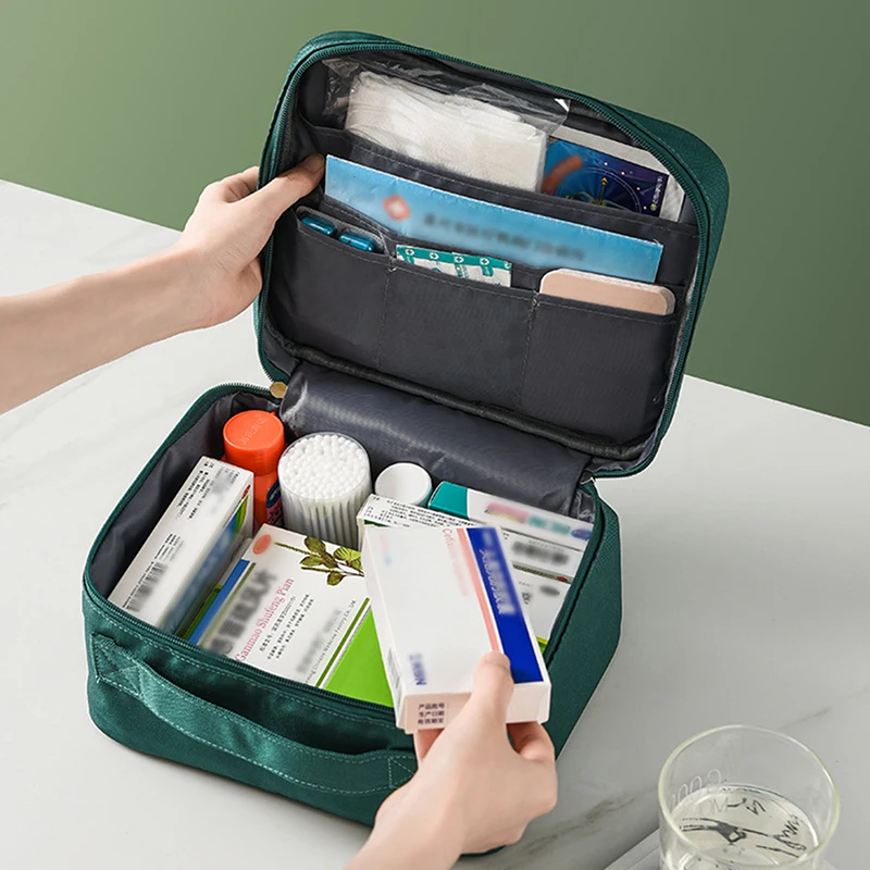 Trousse De Premiers Secours Vide 2 Pièces - Oxford Imperméable, 25x20cm Et 14x11cm, Pour Maison/Voyage
