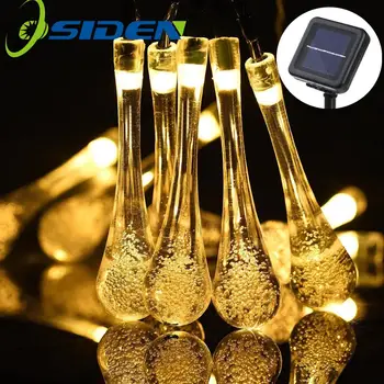 

LED Solar Light 20/50led String Indoor Outdoor Waterproof Water Drop Fairy Lights Decoration for Christmas Garden Party Lighting