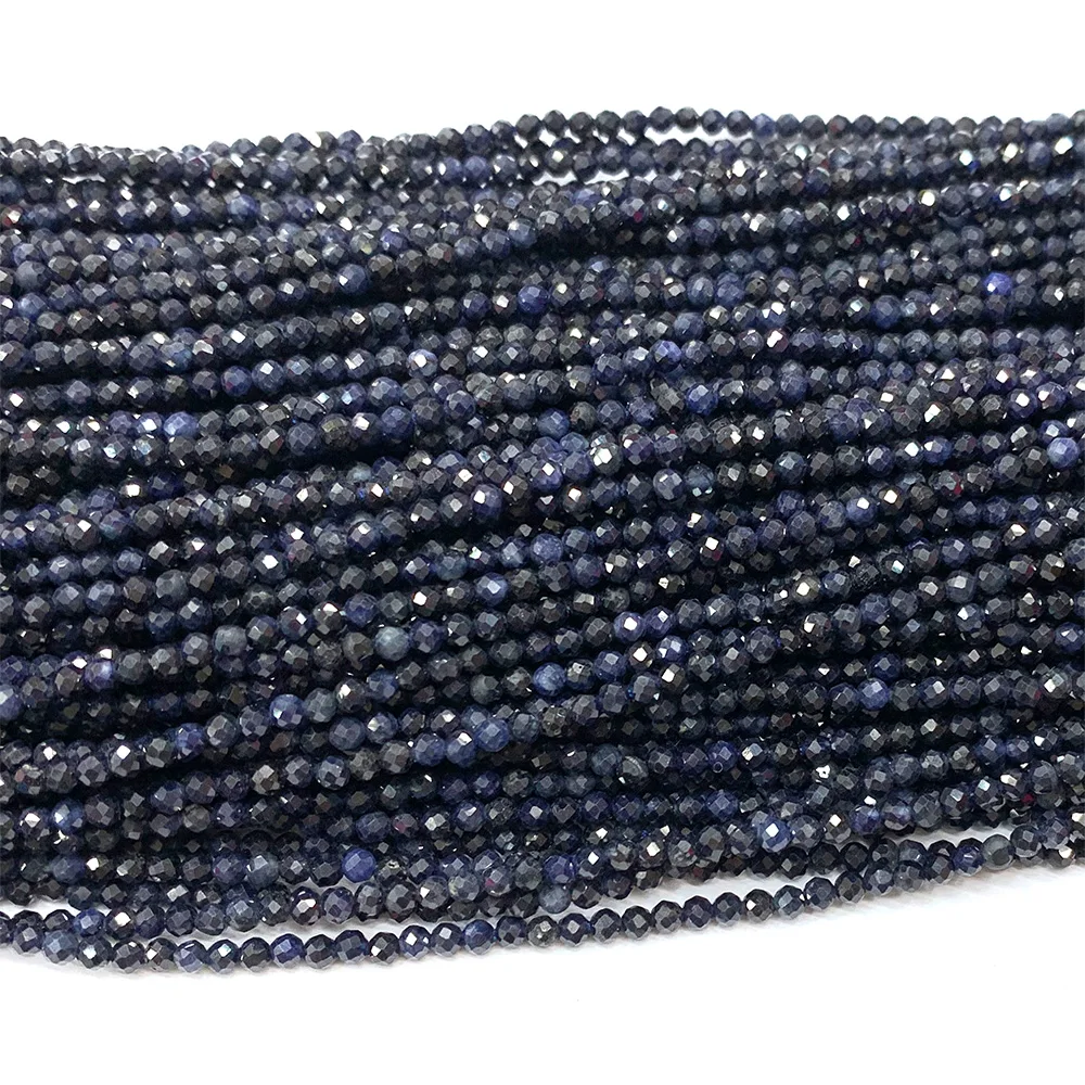 Veemake Blue Sapphire Faceted Small Round 06725 5