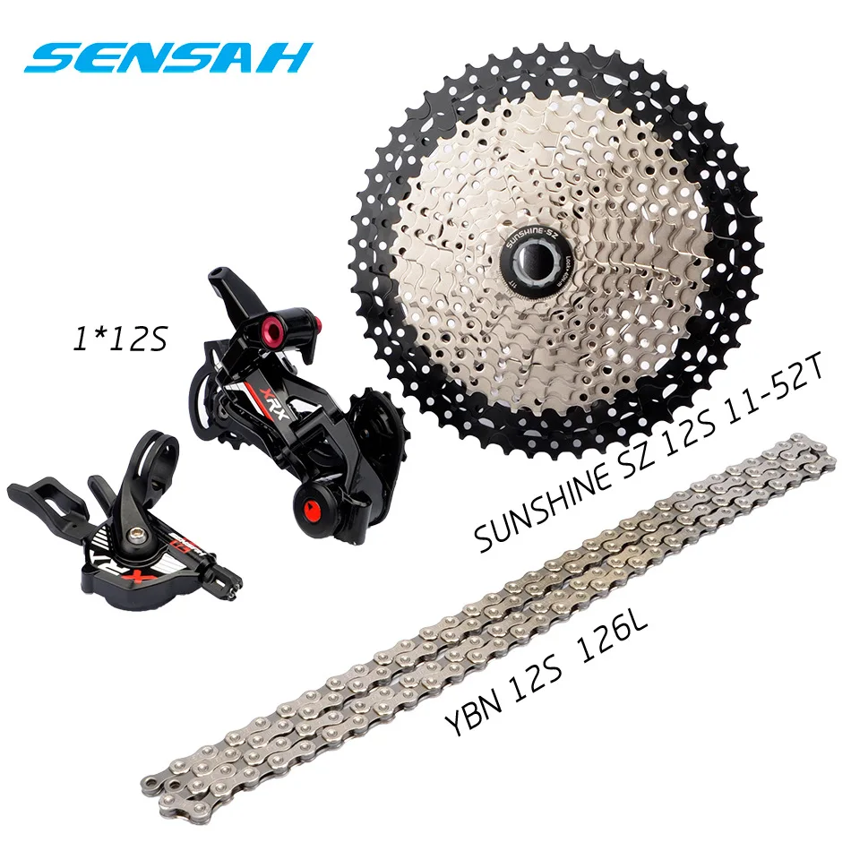 SENSAH MTB 12 скоростной групсет s 11 52T кассета переключатель передач задний YBN цепь 4