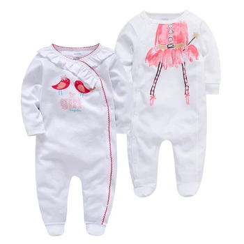 

Honeyzone 2pcs/lot Toddler Girls Boys Spring Long Sleeves Pajamas Infant Babys Cotton Soft Bodysuits for 0-12 Month