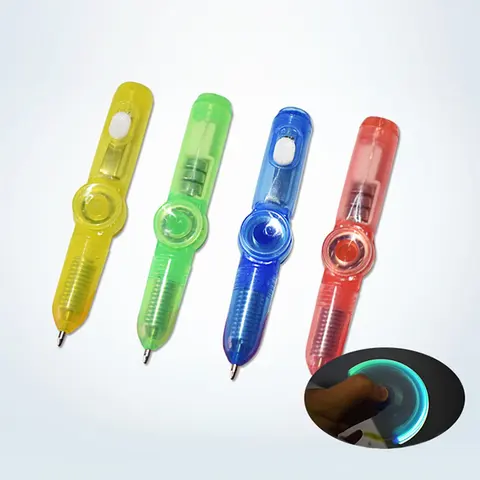 toy Fingertip Rotating spinner Gyro toy Pen Led Luminous Gyro Pen Office ADHD EDC Anti Stress kinetic desk toy
