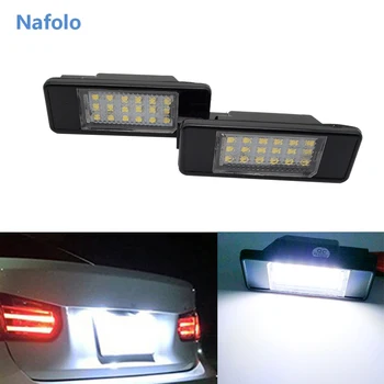 

2X LED License Plate LED Light Lamp for Citroen C2 C3 C4 C5 C6 For PEUGEOT 308 406 407 508 1007 3008 LED Number Plate Light