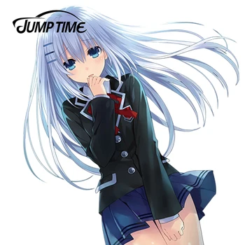 

JumpTime 13cm x 11.4cm Beautiful Girl Tobiichi Origami Car Stickers Anime Date a Live Vinyl Window Wiper Decals Car Styling