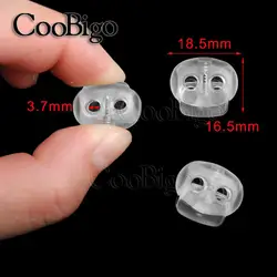 Cord Lock Stopper Clips for Apparel and DIY Projects - Pack of 5 (D clear)