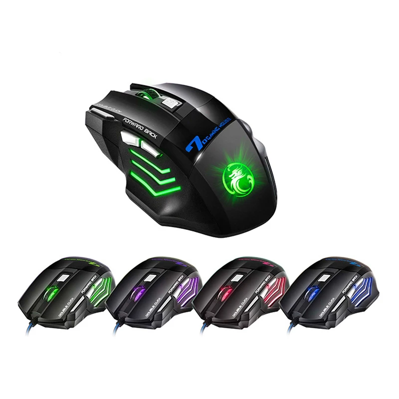 Проводная игровая мышь Gamer Mause, 7 кнопок, 5500 dpi, светодиодный, оптическая, USB, компьютерная мышь, геймерские мыши, X7, игровая мышь, бесшумная, Mause для ПК
