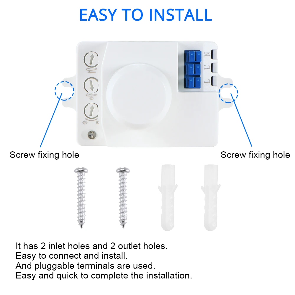 5.8GHz HF System LED Microwave 360 Degree Motion Sensor Light Switch Body Motion Detector 220V Body Sensor Switch