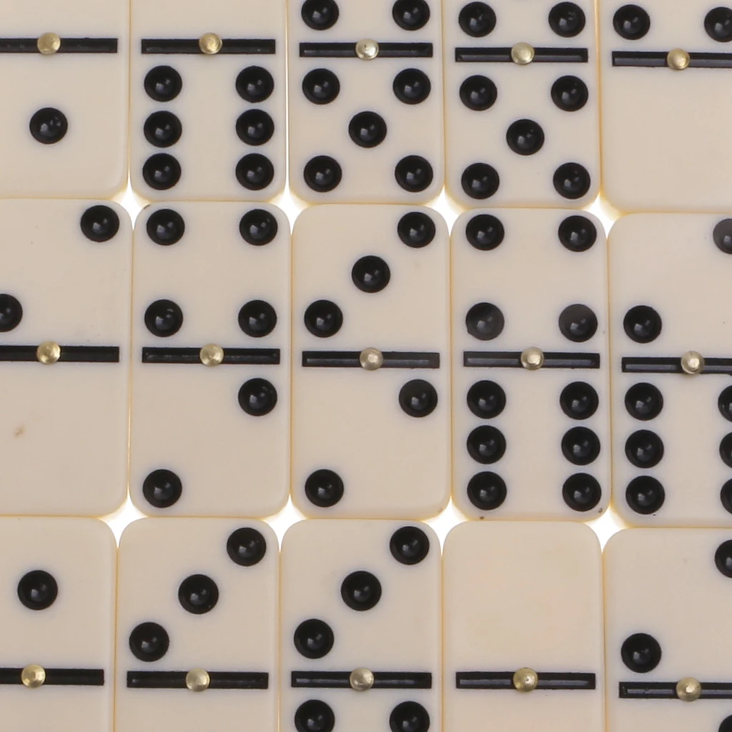 Double Six Dominoes Set of 28 Traditional Board Travel Game Toy Plastic Box