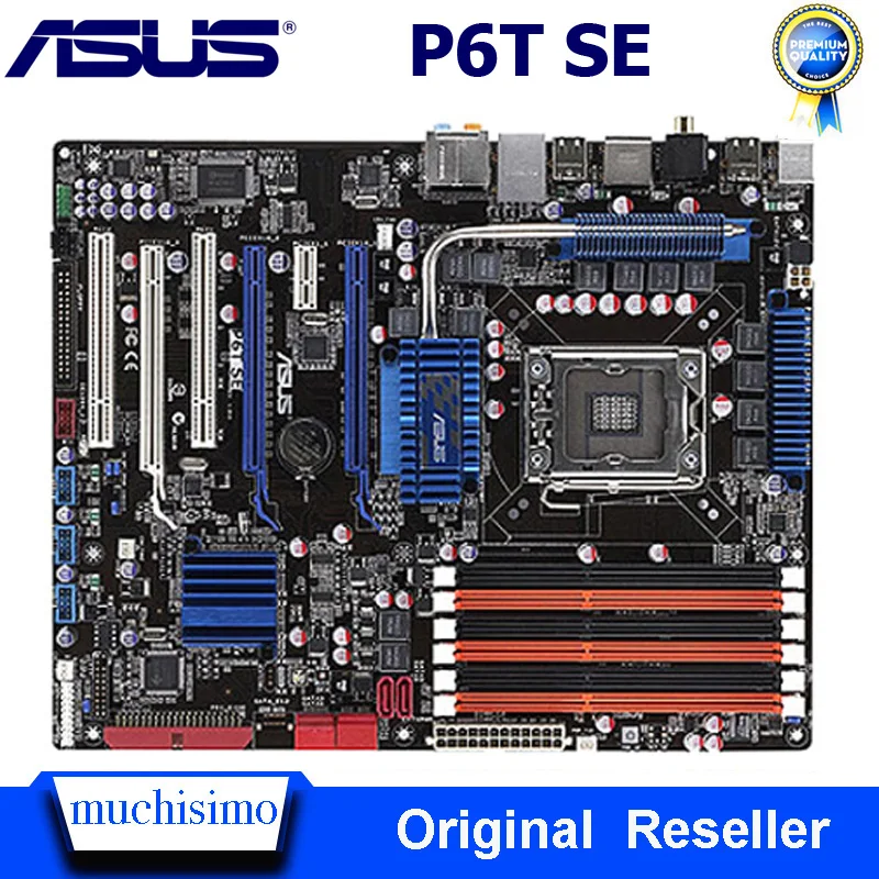 LGA 1366 DDR3 ASUS P6T SE Original Desktop Motherboard Intel X58 24GB USB2.0 ATX Used Mainboard | Компьютеры и офис