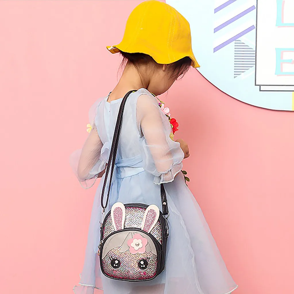 25# блестки мультфильм школьная сумка для девочки детский сад кролик уха школьный милые дети детская