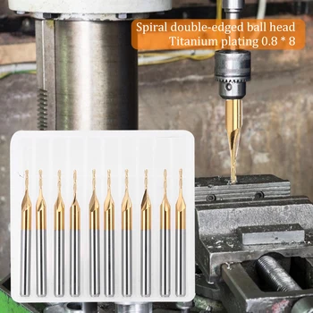 

10pcs Hot Sale Drill Bit Portable Delicate Design Spiral Woodworking Milling Cutters Router Bit Double Edge Engraving Tool
