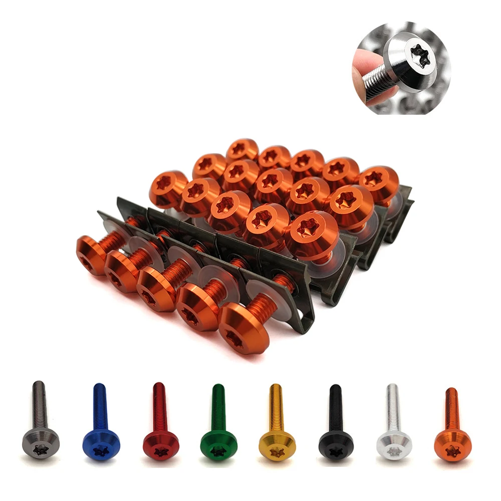 Universal Motorcycle Fairing Screws Fastener Clips Body Spring Bolts Kit For Kawasaki GTR1400 ZX14R Z1000SX H2R KLZ1000 Versys
