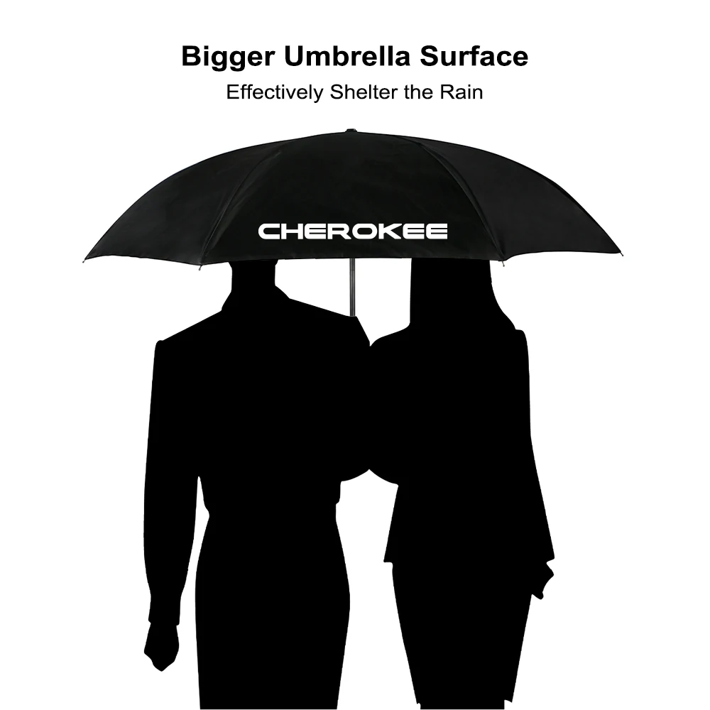Car Fully Automatic Folding Umbrella For Jeep Renegade Wrangler JK JL Cherokee Patriot Trail Hawk Compass Auto Accessories car logo umbrella