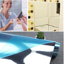 PET Зеркальная Наклейка фон для ванной комнаты DIY стикер на стену Защита окружающей среды самоклеящаяся декоративная пленка на окно