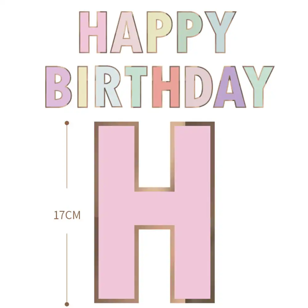 300cm Happy Birthday Paper Banner Wall Hanging Bunting Garland Home