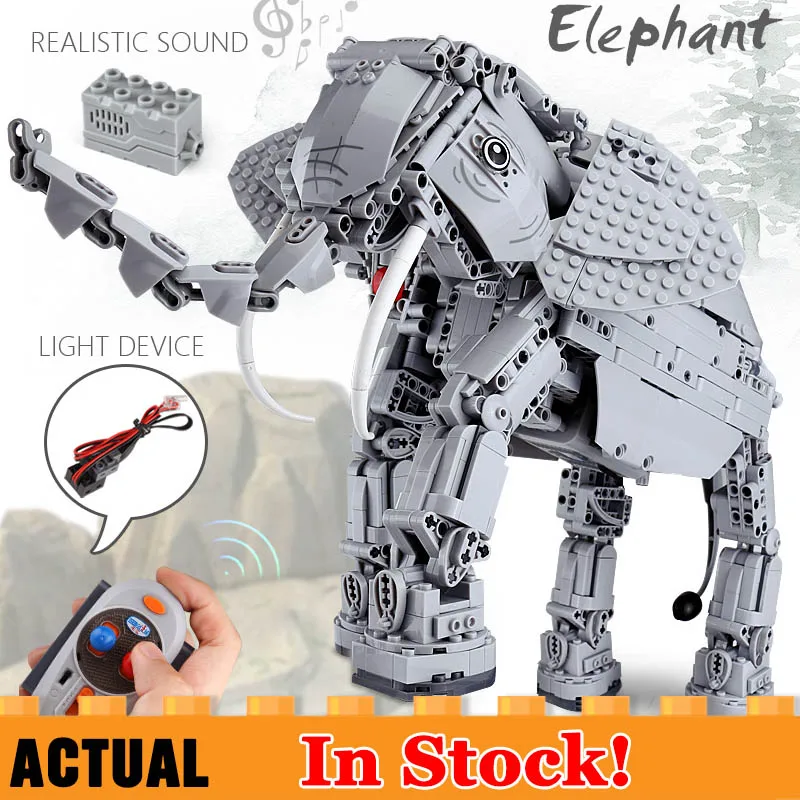 

DHL Technic Idea 1542pcs RC Remote Control Elephant Animal Building Blocks toys compatible with Lego MINDSTORMS for Children
