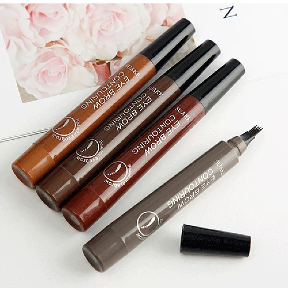 Microblading ручка для бровей Водонепроницаемая вилка кончик бровей Карандаш для татуировки длительный Профессиональный тонкий эскиз водостойкий гель для бровей карандаш