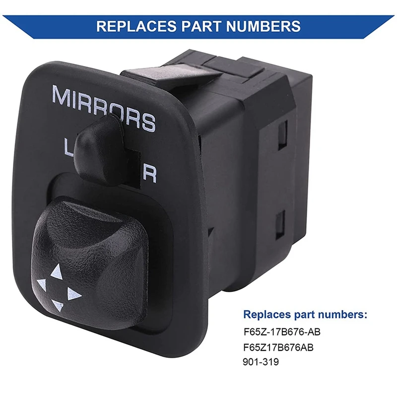 thumbnail image 2 of Mirror Control Switch Sorghum Power Mirror Switch - Fits 2007-2017 Ford F- 150/F-250/F-350/Expedition (8-Pin, W/ Folding) Ford Mirror Control Switch 2 of 13