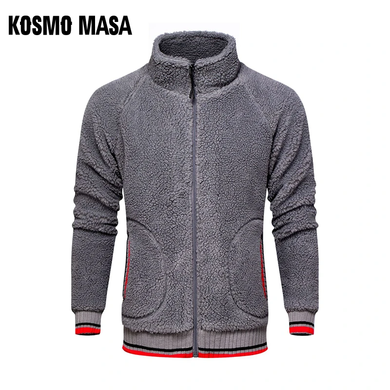 KOSMO MASA флисовая Толстая зимняя куртка на молнии Мужская ветровка кашемировая Повседневная Осенняя Хлопковая мужская куртка и куртки для мужчин MJ0092