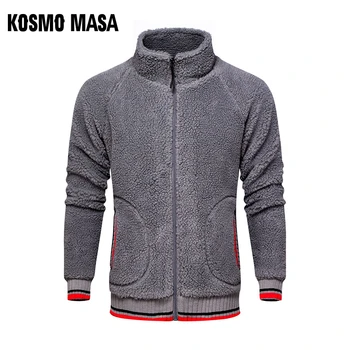 

KOSMO MASA Fleece Thick Zipper Winter Jacket Men Windbreaker Cashmere Casual Autumn Cotton Mens Coats And Jackets For Men MJ0092