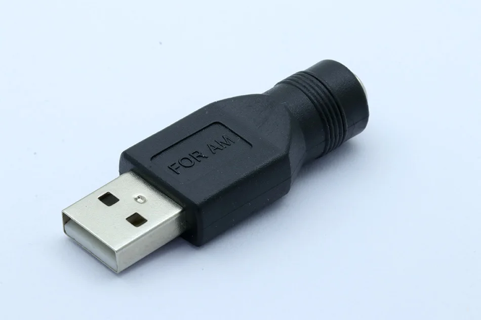 100 шт./лот адаптер питания DC 5,5*2,1 мм Гнездовой разъем для USB 2,0 штекер питания постоянного тока разъем адаптера для ноутбука ПК Тип A USB