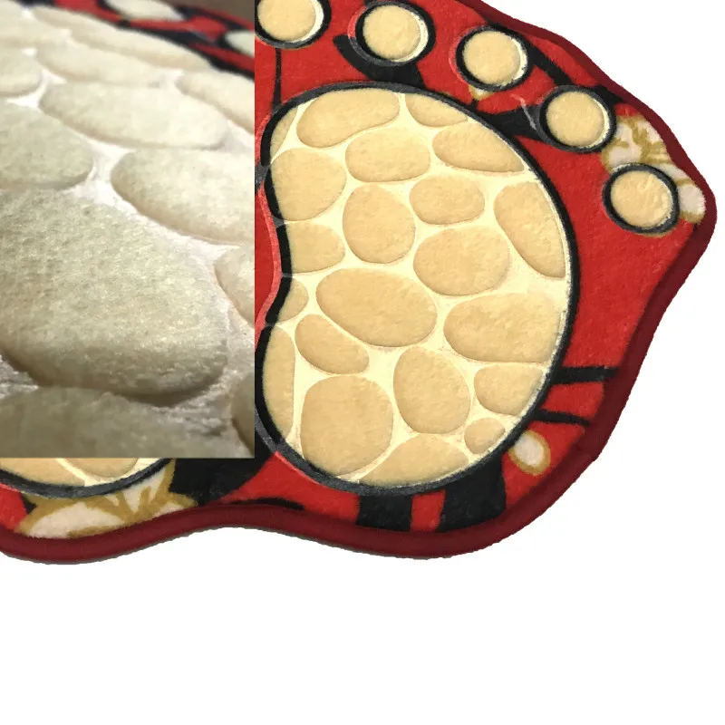 Flannel Bath Mat Cobblestone Embossed Ankle Absorbent Carpet Bathroom Anti Slip Living Room Rugs Bedroom Doomat Blanket