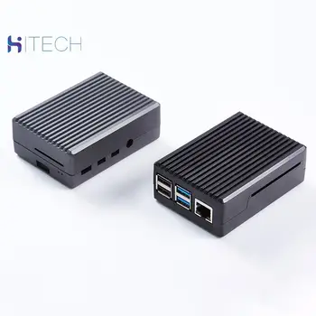 

Black / Dark Gray Metal Case Enclosure Cover Shell with Heat Sinks for Raspberry Pi 4B Pi 4 Model B