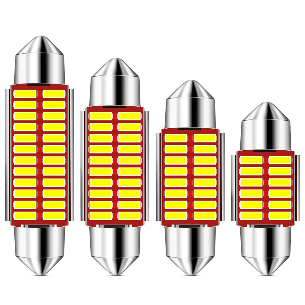 31 Mm Bianco  Nuova Lampadina A LED A Festone Da 31 Mm, 36 Mm 39 Mm E 41 Mm C5w C10w C3w Luce~p129678939