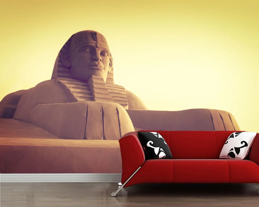 Papel De Parede Egyptian Exquisite Sphinx 3d Wallpaper Living Room