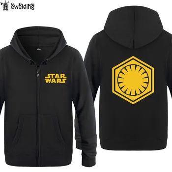 

Zipper Hoodies Men Star Wars The Force Awakens First Order Insignia Print Mens Hoodie Fleece Long Sleeve Man's Jacket Sweatshirt