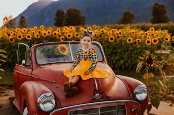 

children girls clothes kids fall dress girls plaid sunflower dress