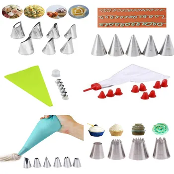 

3-24pcs Icing Piping Pastry Nozzle Tips Baking Tools Cream Cake Decorating Set Stainless Steel Nozzles Cupcake