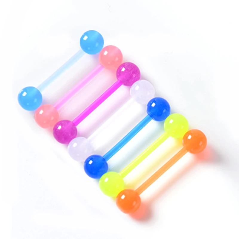 10 шт./компл. Украшения для тела УФ язык гвоздик для пирсинга в хряще ...