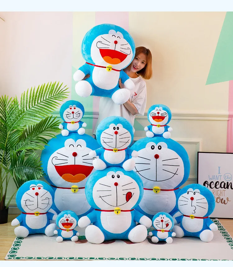 Vention 34cm Kawaii Doraemon Peluche Oreiller Main Chauffe-mains