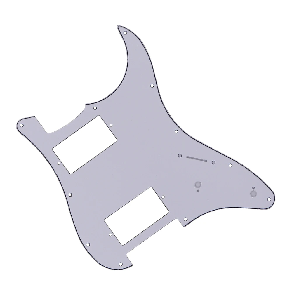 HH 11-Hole Electric Guitar Pickguard Pick Guard for ST/Sq Style Guitar Parts, 3Ply White