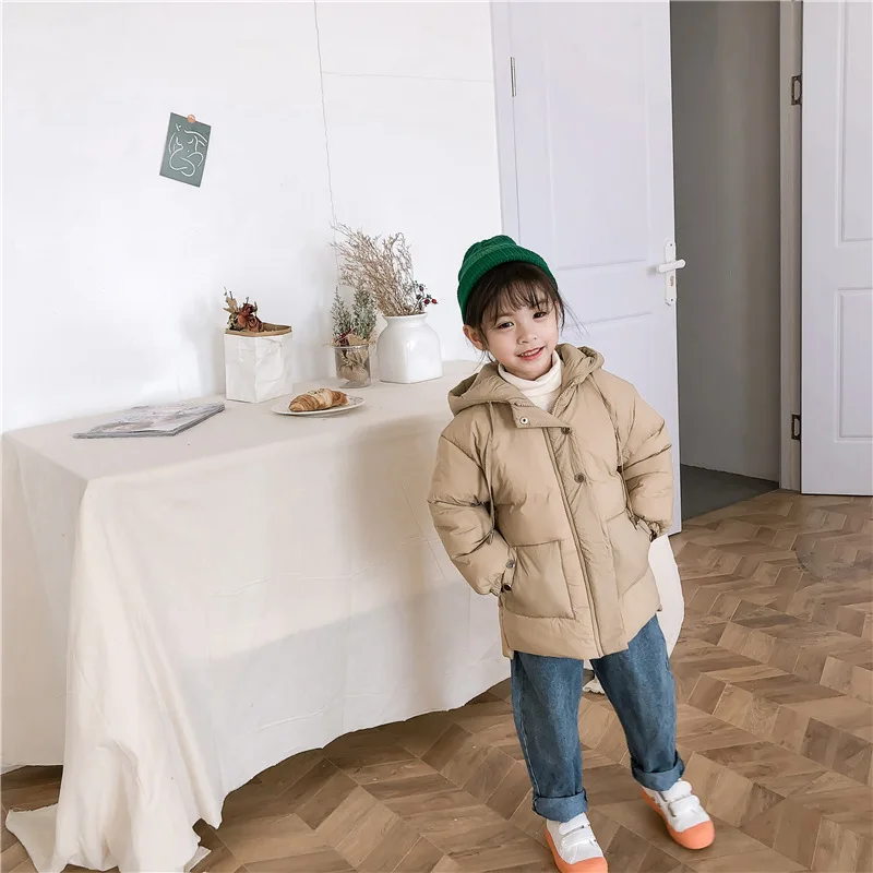 Детские Бархатные пуховики для холодной зимы; Одежда для мальчиков и девочек; зимний комбинезон; детская парка; теплое плотное пальто; Верхняя одежда для подростков