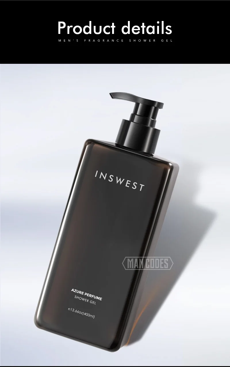400ml Men's Fragrance Shower Gel Deep Cleansing Whitening Body Shower Gel Bath Foam Lasting Fragrant Moisturizing Body Care
